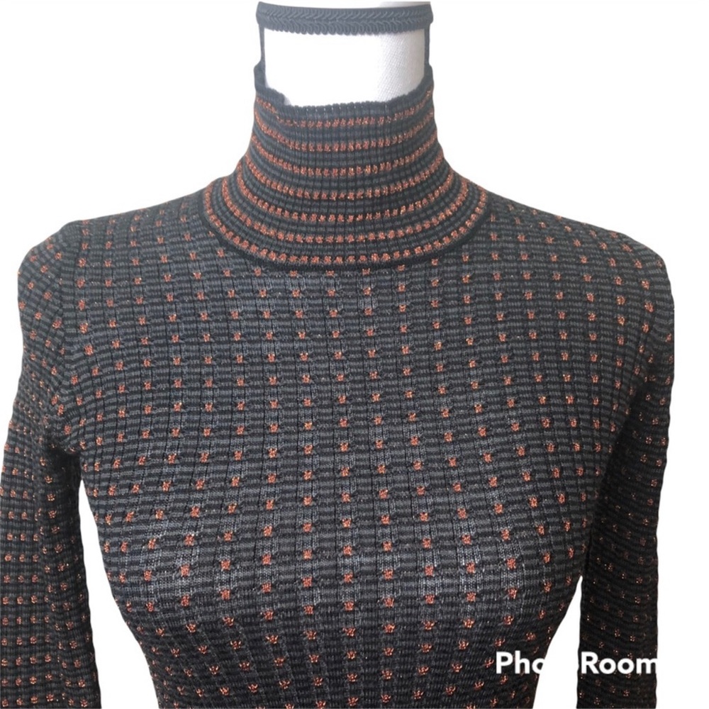 M Missoni Metallic Knit Bodycon Dress Size 38